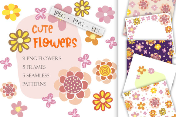 Cute Hand Draw Flowers Mini Collection: A Versatile Digital Art Resource