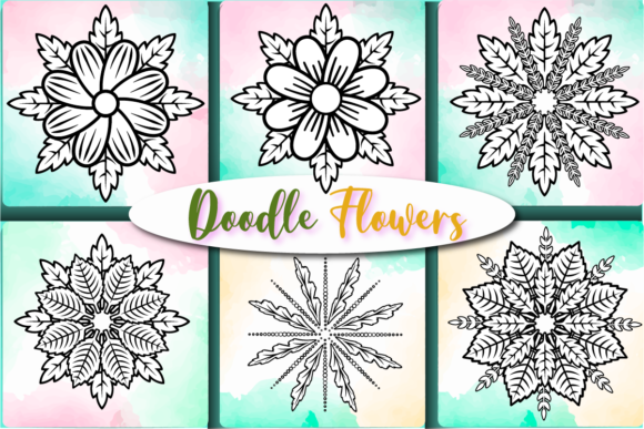 Doodle Flowers Collection Black White: A Strategic Design for Creative Expression