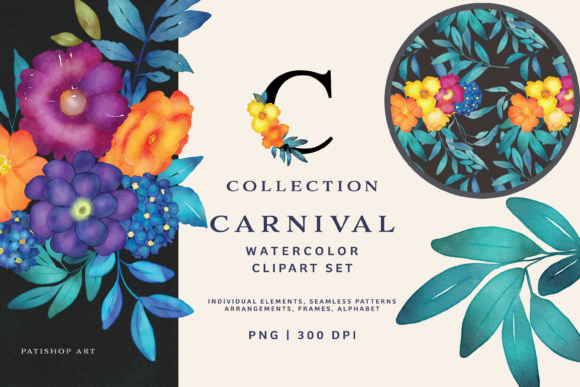 Huge Watercolor Clipart Collection