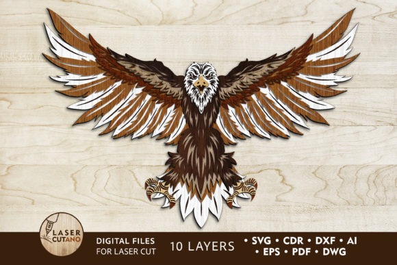 Multilayer Cut File EAGLE, US Flag Art: Creative Design for Your Ideas