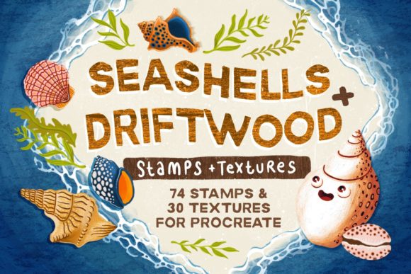 Seashells Driftwood Procreate Set: A Creative Tool for Ocean-Inspired Art