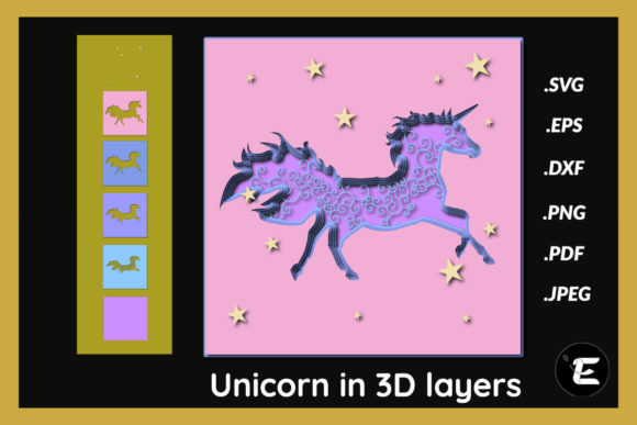 Unicorn in 3D Layers