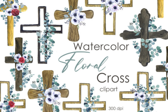 Watercolor Cross Clipart. Easter Baptism: A Beautiful and Practical Choice for Creative Projects