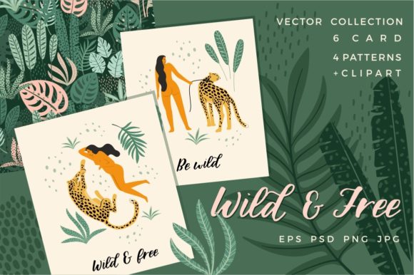 Wild Free. Vector Collection: A Versatile Resource for Creative and Professional Use