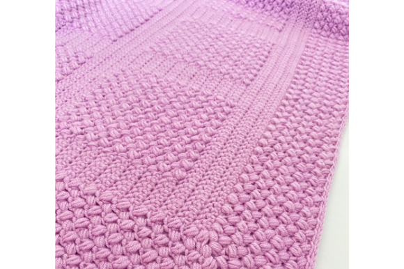 Woven Squares Crochet Baby Blanket